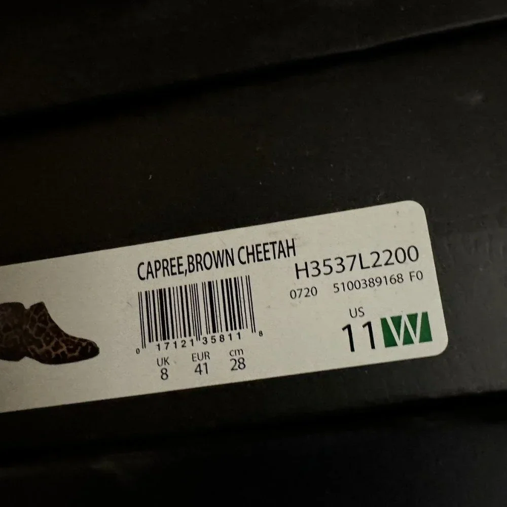Naturalizer Womens Capree Boot Brown Cheetah 11Wide